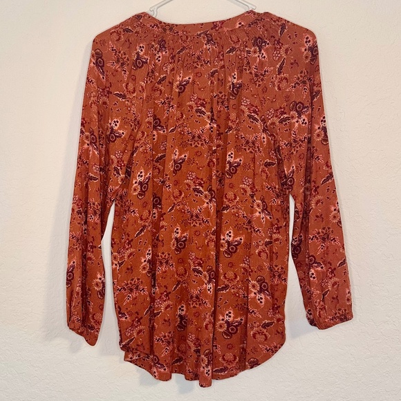 Mason & Belle, Rust Floral Blouse, NWT, Size: S - Picture 3 of 7